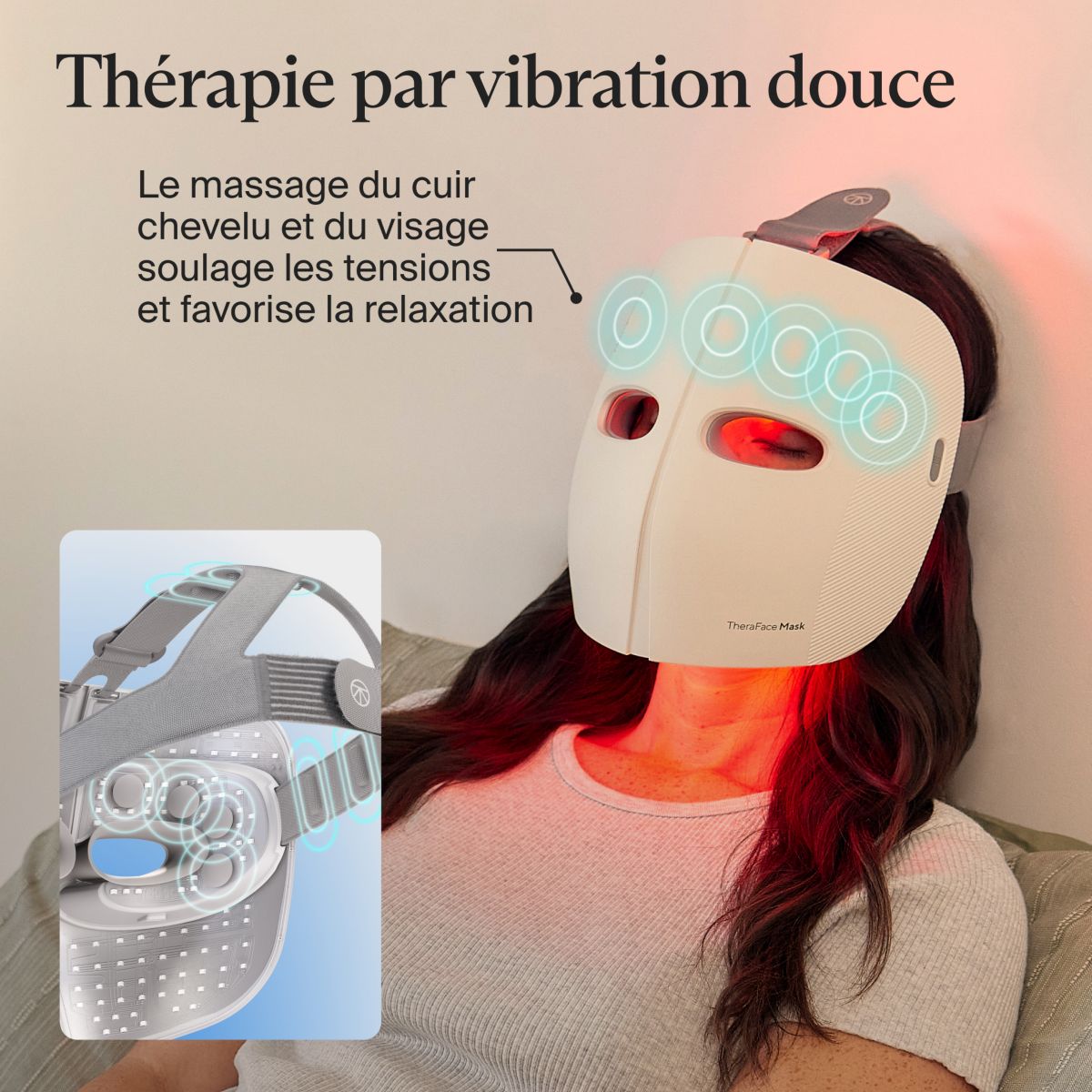 Masque LED TheraFace Mask couleur unique, THERAGUN