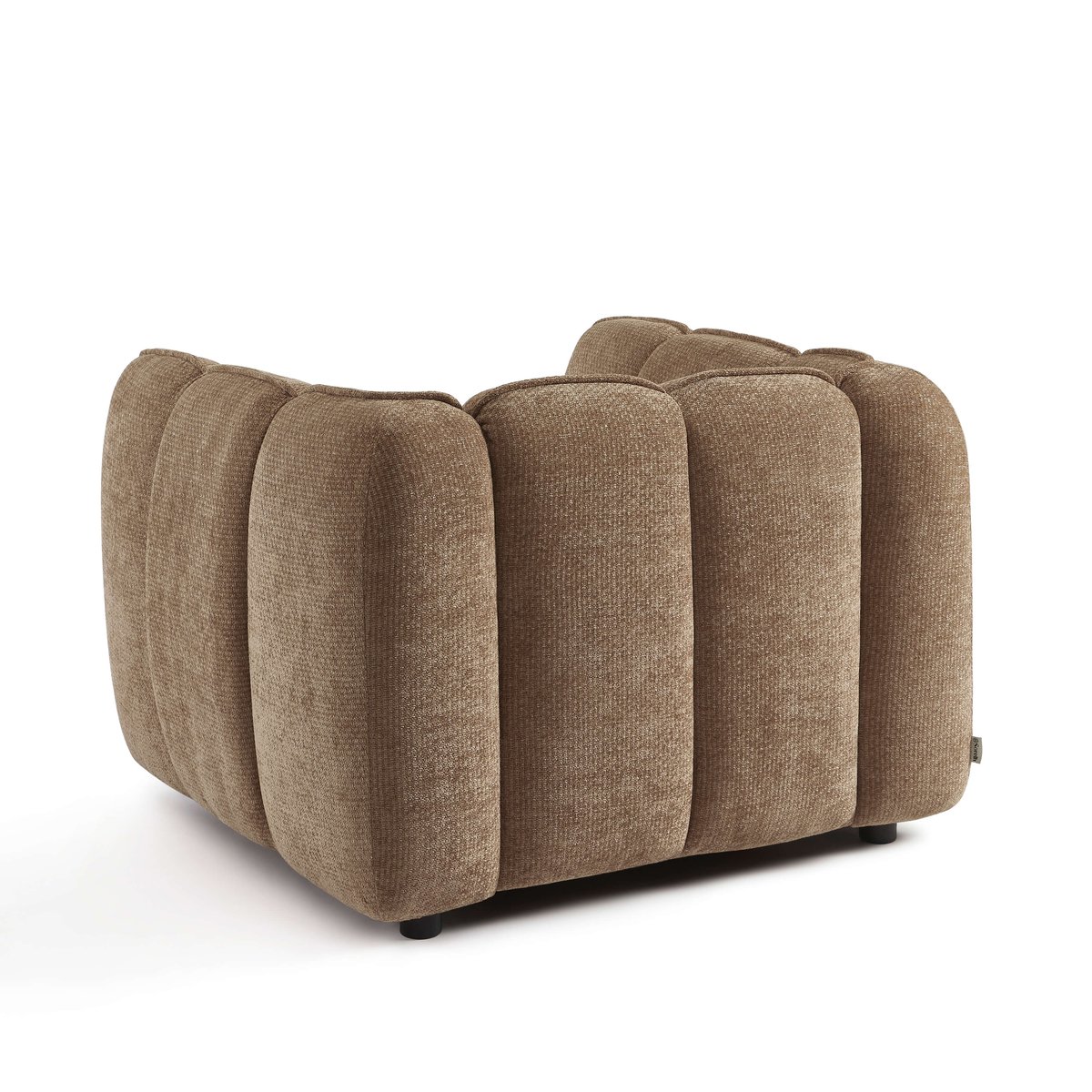 Fauteuil 1 place en tissu MATILDA marron, SORELH