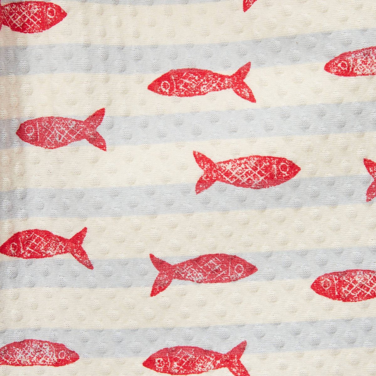 Short en jersey imprimé sardines celeste, MONOPRIX