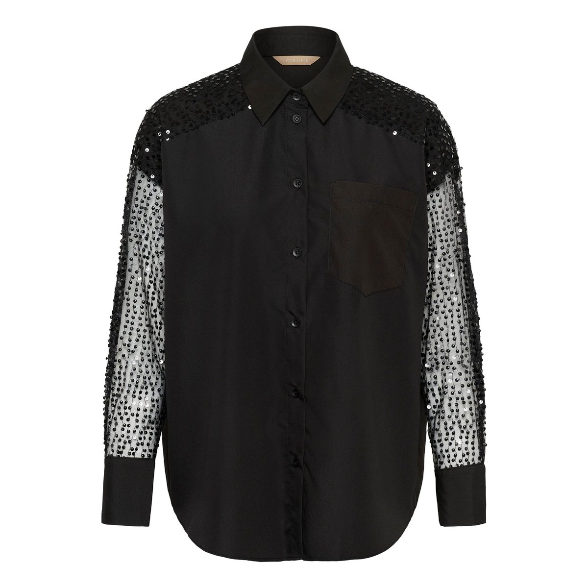 Chemise à manches longues noir, CULTURE