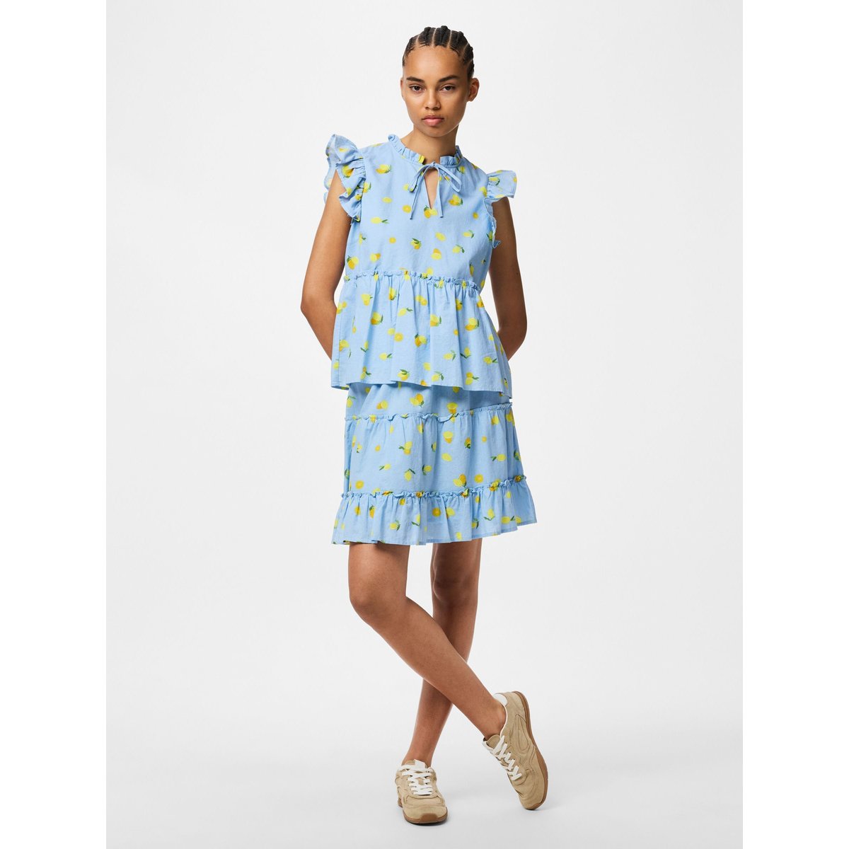 Mini-Jupe cashmere blue, PIECES