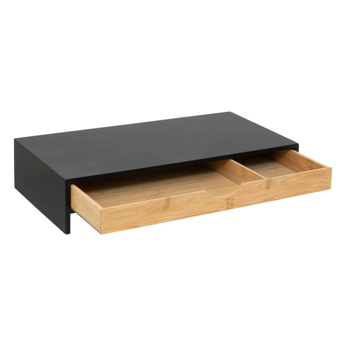 Support écran d'ordinateur avec tiroir BAVA noir, 5FIVE SIMPLY SMART