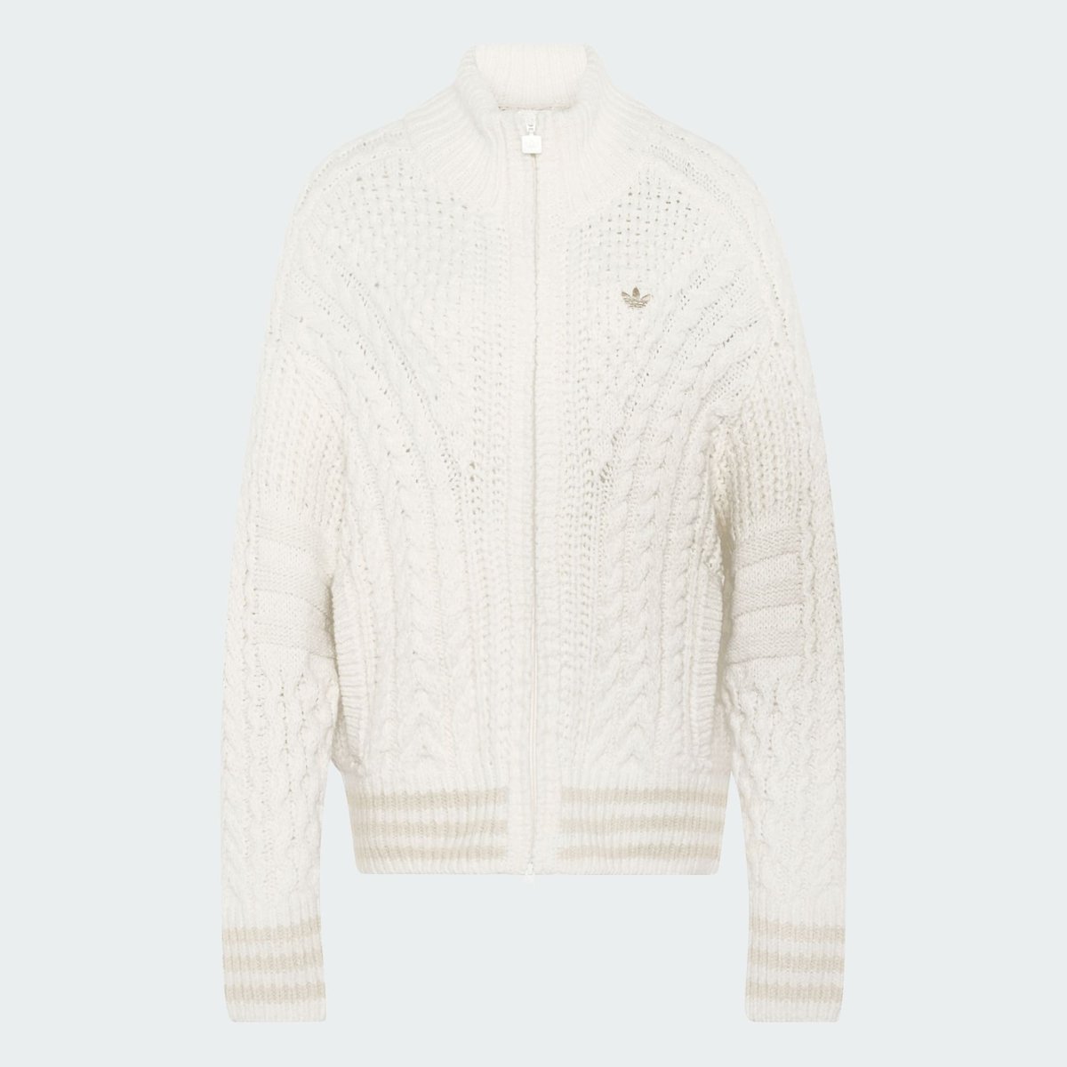 Veste De Survêtement Maille Torsadée Firebird Veste De Survêtement Maille Torsadée Firebird cloud white / alumina, adidas Originals