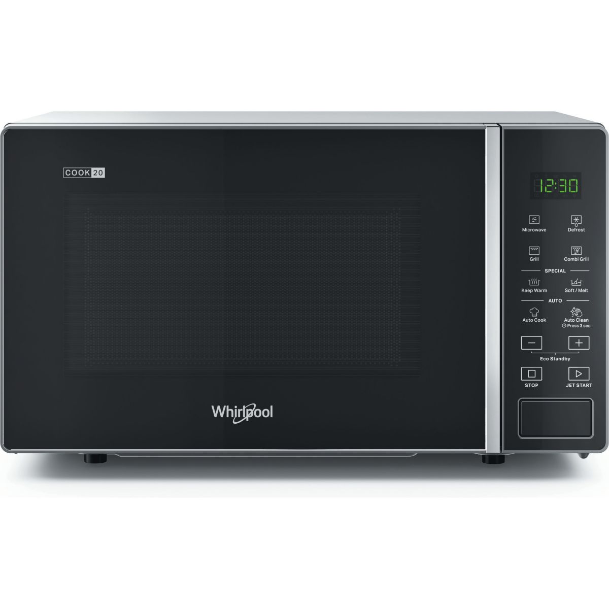 Micro ondes grill MWP203SB silver, WHIRLPOOL