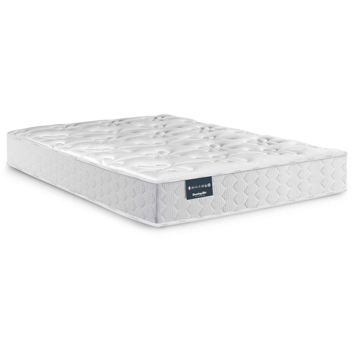 Matelas ressorts ferme et moelleux 23cm blanc, DUNLOPILLO