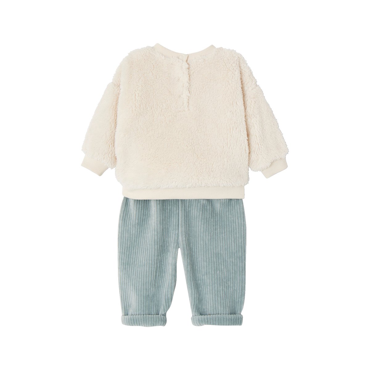 Ensemble Sweat-Shirt + Pantalon Bébé HYGGE vert d'eau, VERTBAUDET
