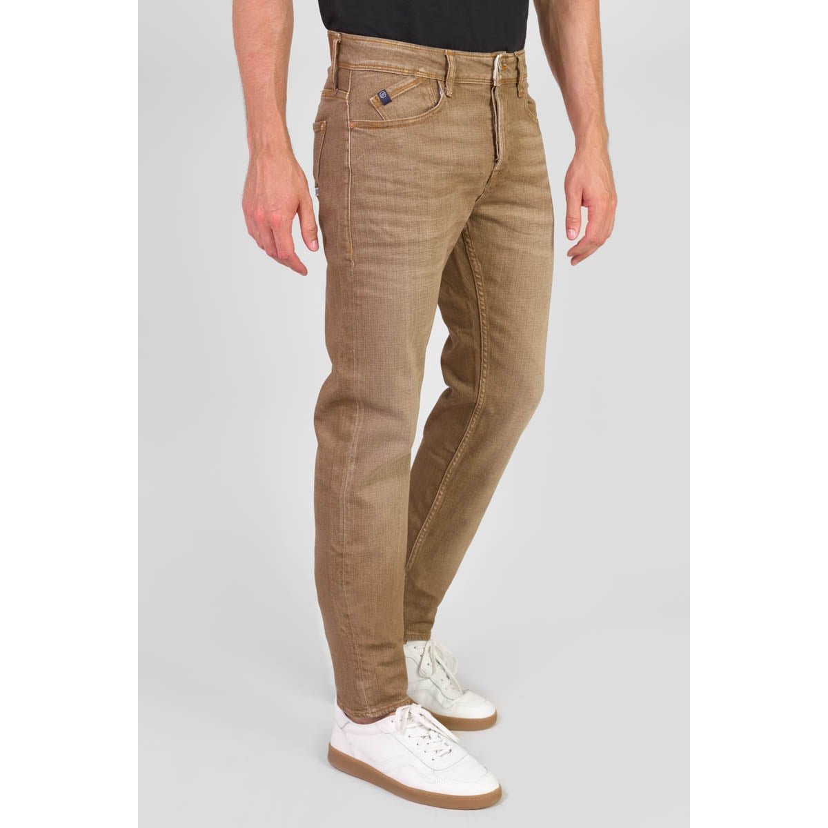 Jeans slim stretch 700/11, longueur 34 caramel, LE TEMPS DES CERISES