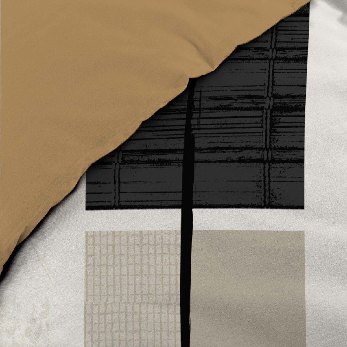 Housse de couette 100% coton finition pression + 2 taies d’oreiller multicolore, DECORATIE
