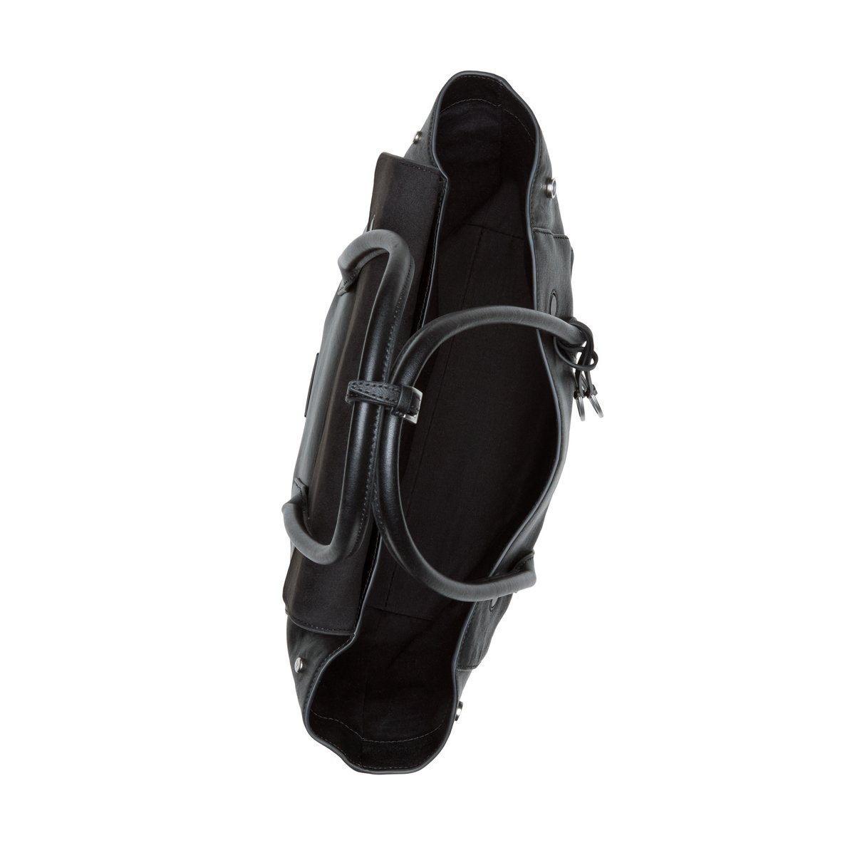 Sac cabas modèle Gaby, grand format en cuir de vachette de qualité supérieure noir, MARC O'POLO