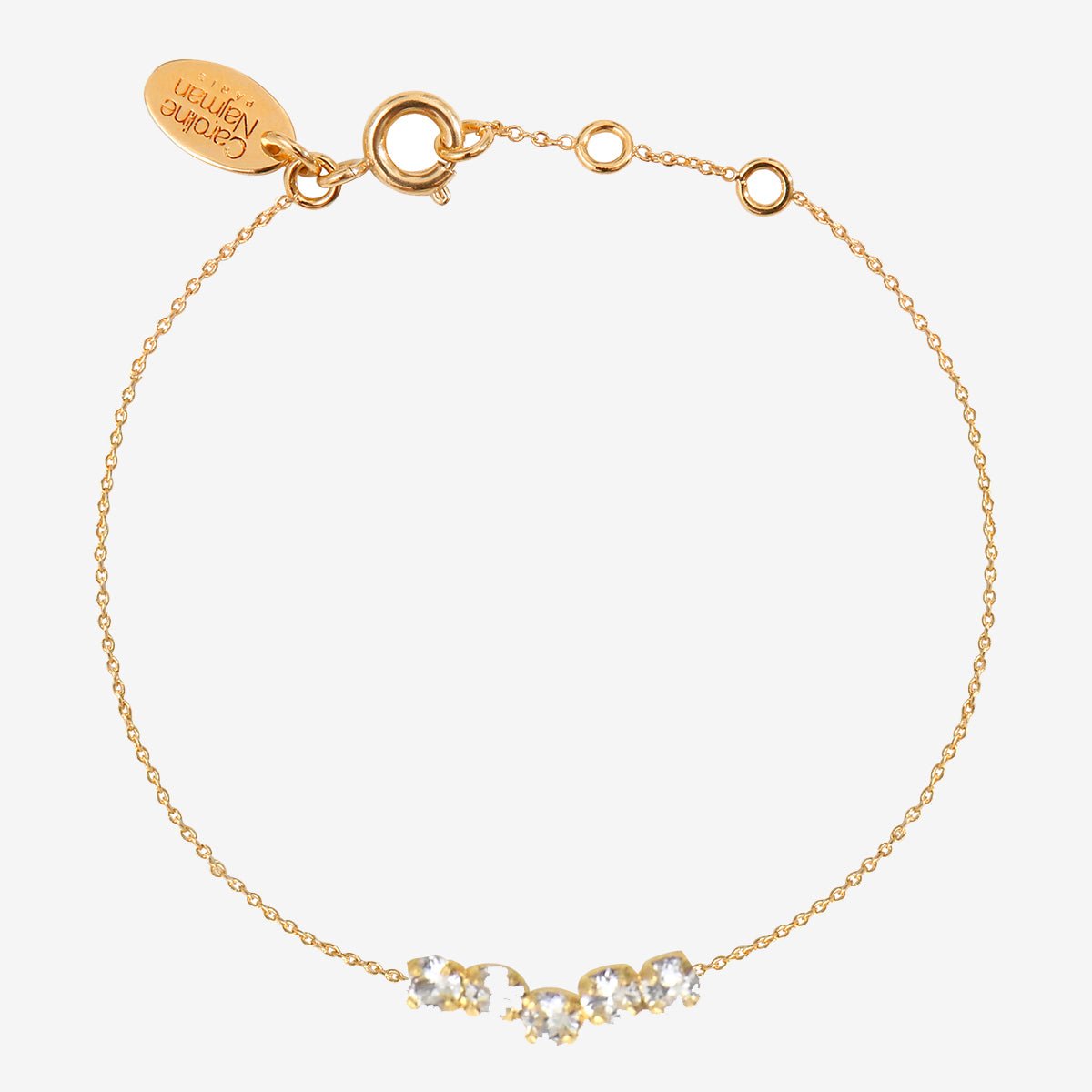 Bracelet doré cristal - ofee blanc, CAROLINE NAJMAN