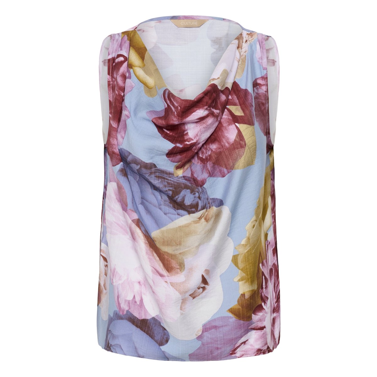 Blouse sans manches bleu rose jaune blue/pink/yellow flower, CULTURE