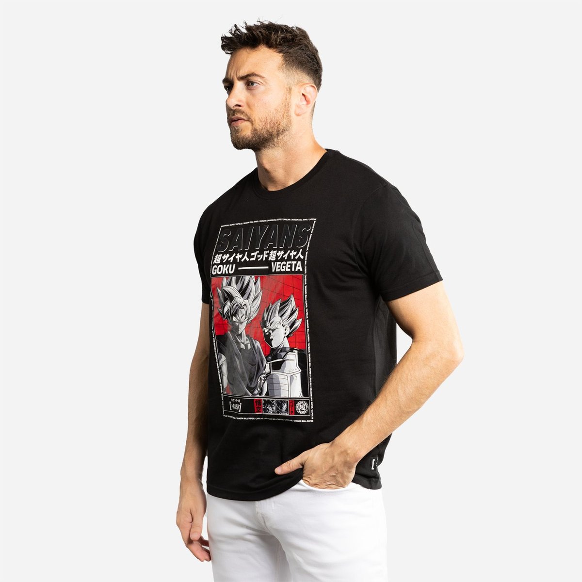 Tee Shirt Dragon Ball Super noir/rouge/blanc, CAPSLAB