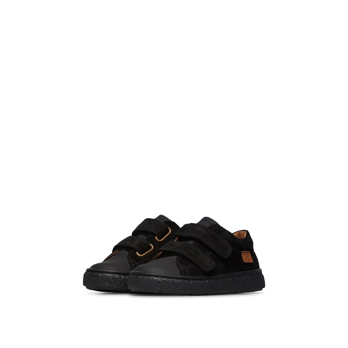 Baskets en cuir et synthétique CAREX VL noir, NATURINO