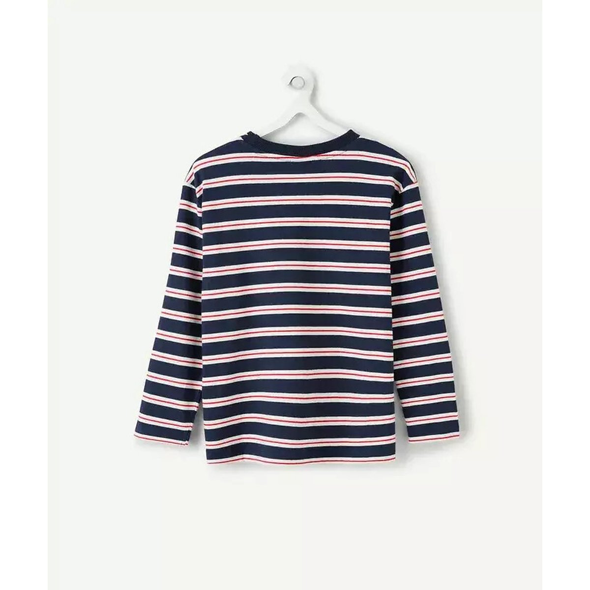 T-shirt maniche lunghe a righe rigato fondo blu, TAPE A L'OEIL