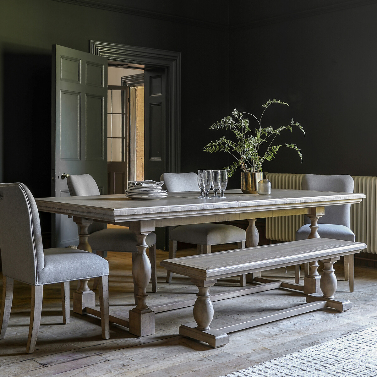 Vinton American Pine Extendable Farmhouse Dining Table (Seats 8) natural, ÉDITÉ