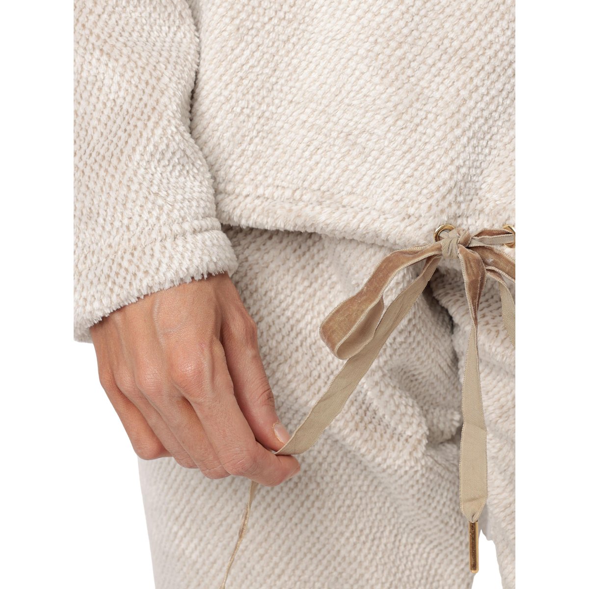 Pyjama pantalon top manches longues Enjoy Every Moment gris, ADMAS