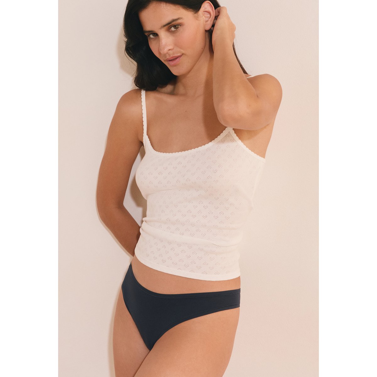 Tanga en microfibre PURE SOFT BAC marine, ETAM