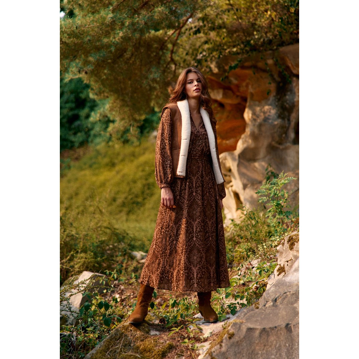 ROBE imprimé cachemire REGUY 16-boho, LA PETITE ETOILE