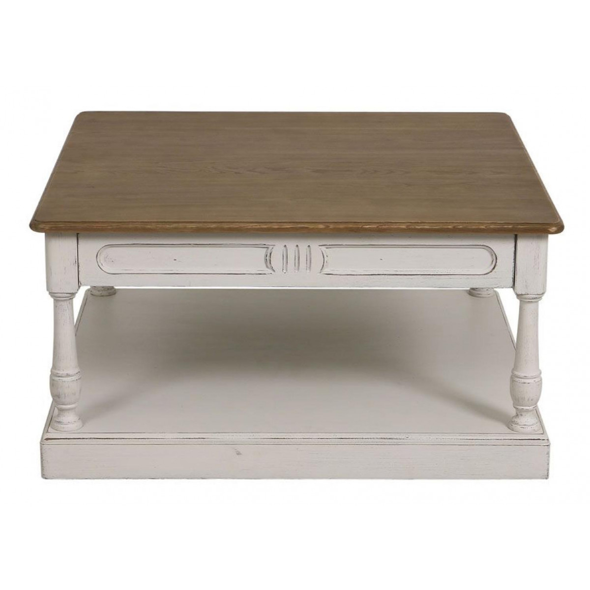 Table basse carrée - MANOIR blanc, INTERIOR'S
