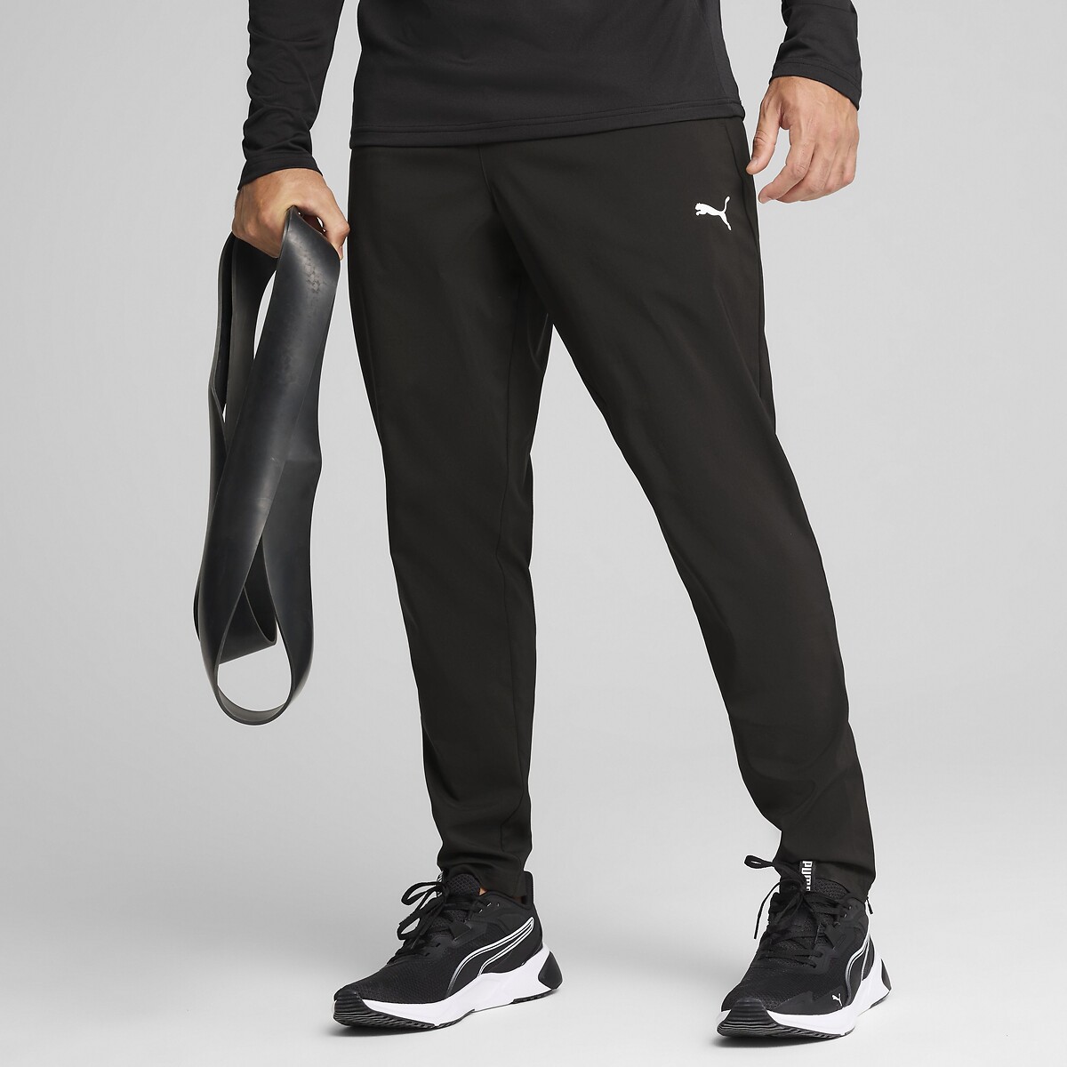 Tapered broek, trainingsbroek zwart, PUMA