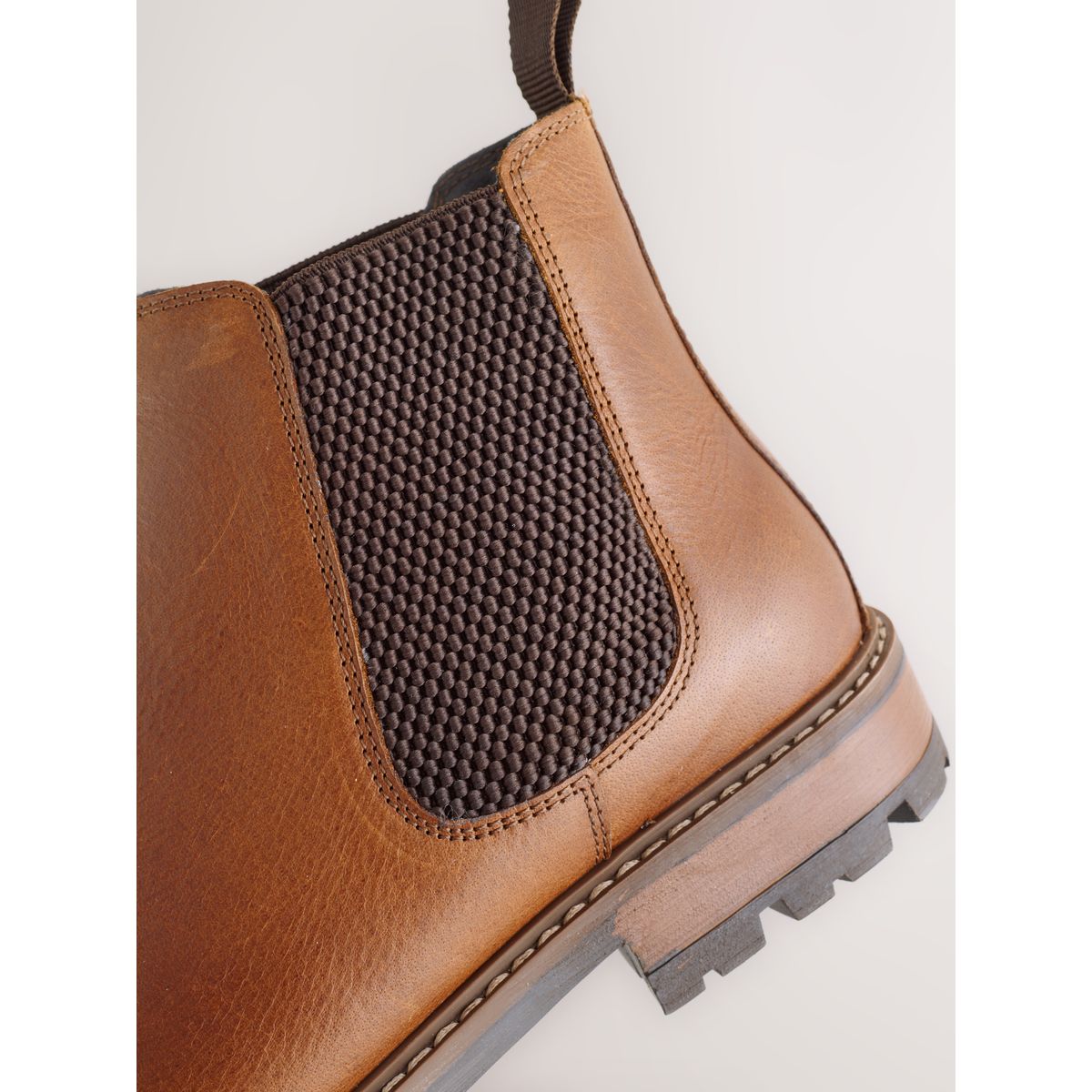 Bottines chelsea en cuir décontractées marron fauve, NEXT