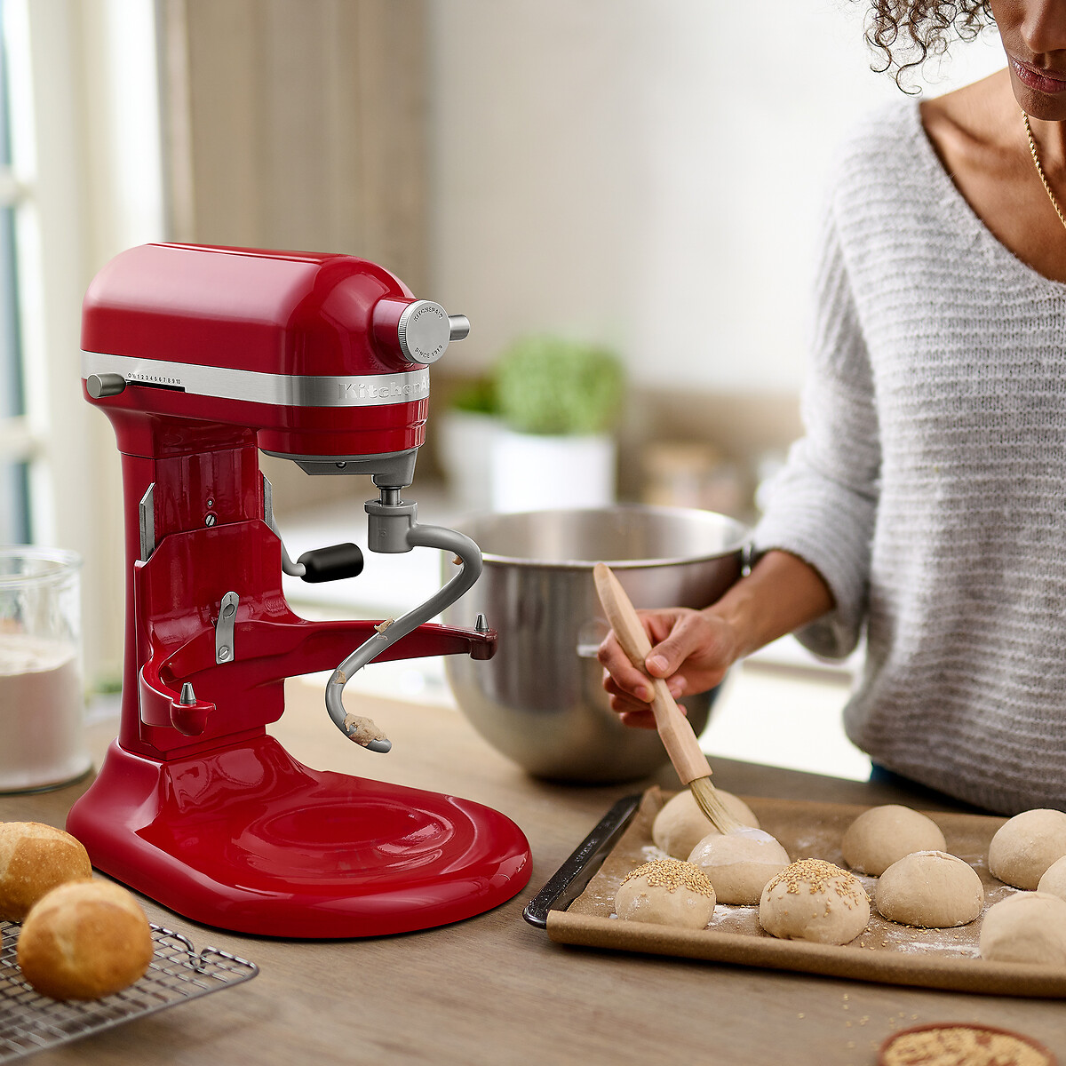Artisan 5.6L Stand Mixer - 5KSM60SPXB red, KITCHENAID