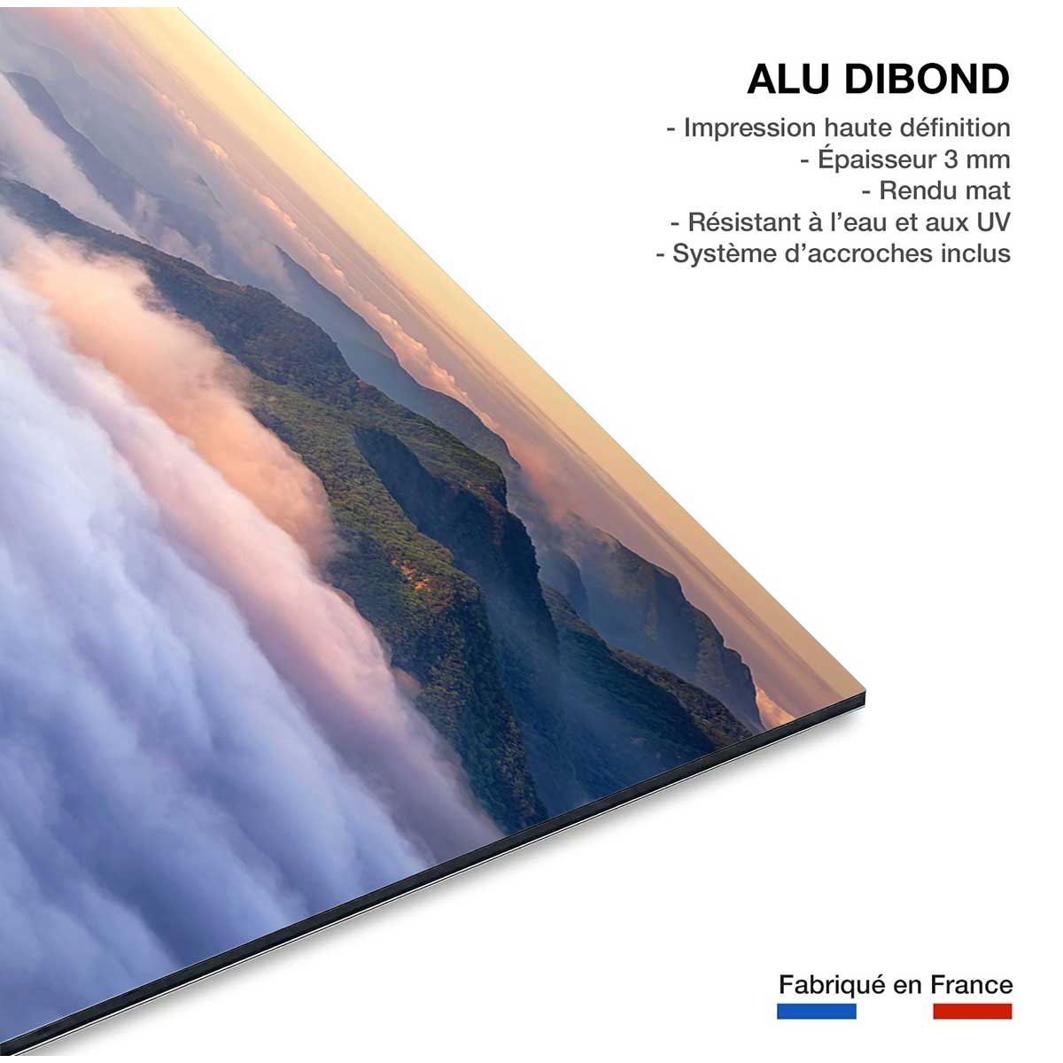 Tableau paysage sur le rocher tableau alu dibond, HEXOA