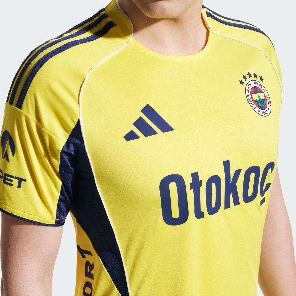 Maillot Extérieur Fenerbahce 2025/2026 bright yellow / dark blue, adidas Performance