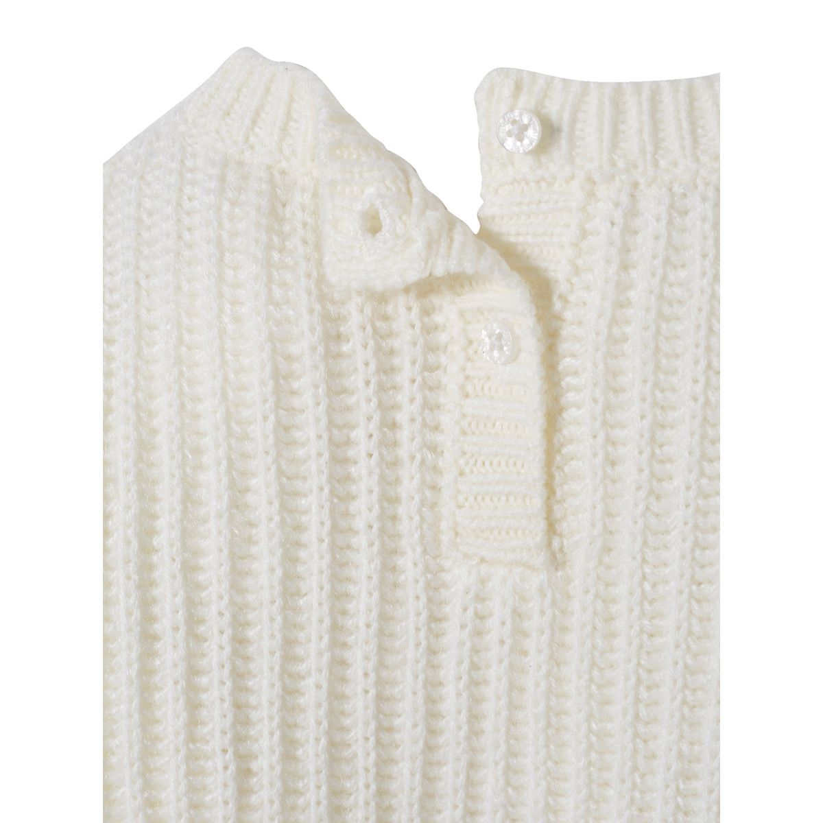 Pull tricot coeur doré ivoire, VERTBAUDET
