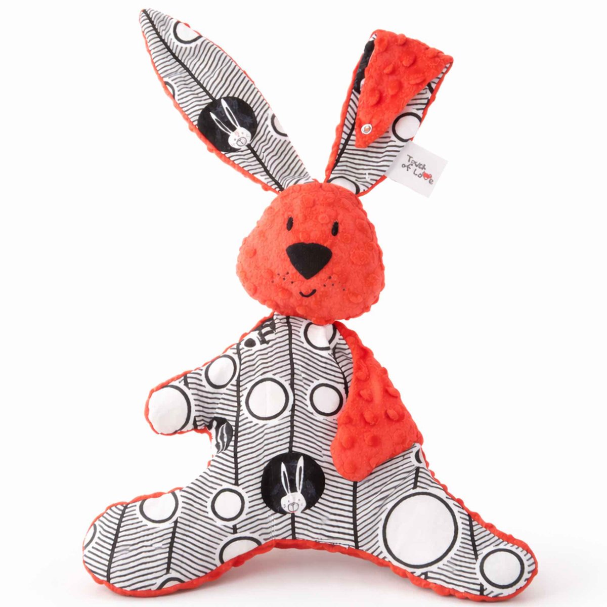 Grand doudou lapin bambou Kic kic rouge, SEVIRA KIDS