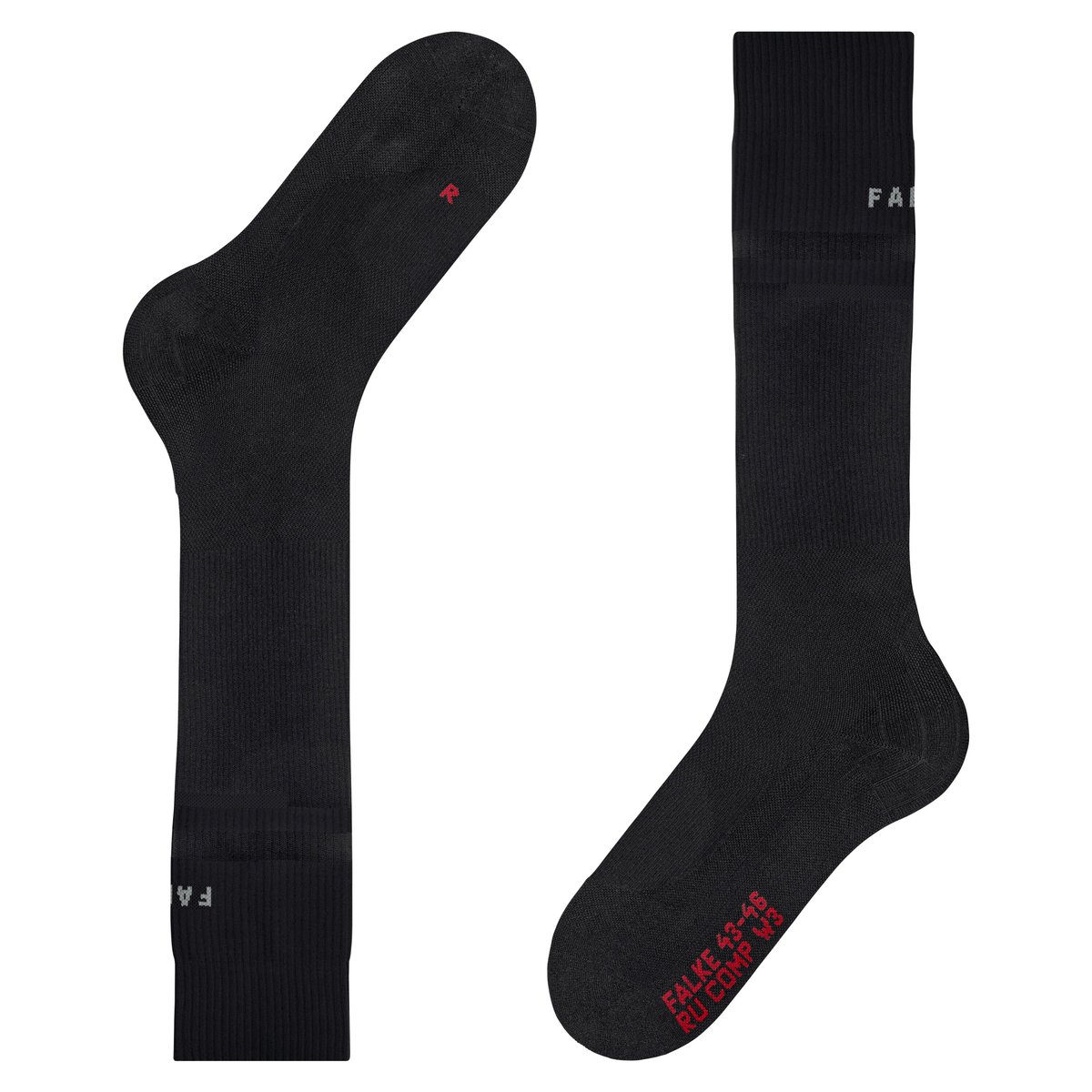 Mi-bas RU Compression Energy noir basique, FALKE