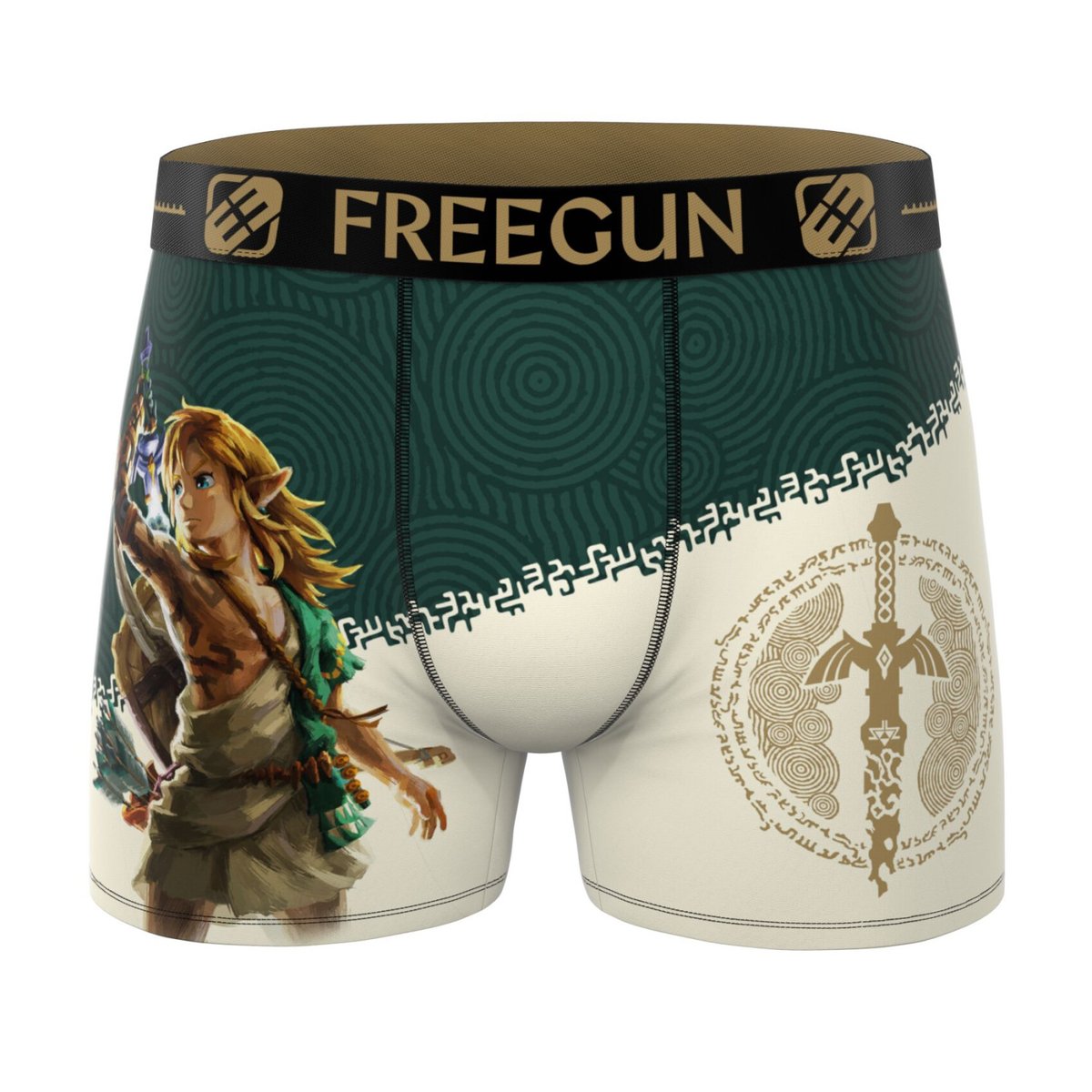Lot De 4 Boxers Zelda vert/beige/blanc, FREEGUN