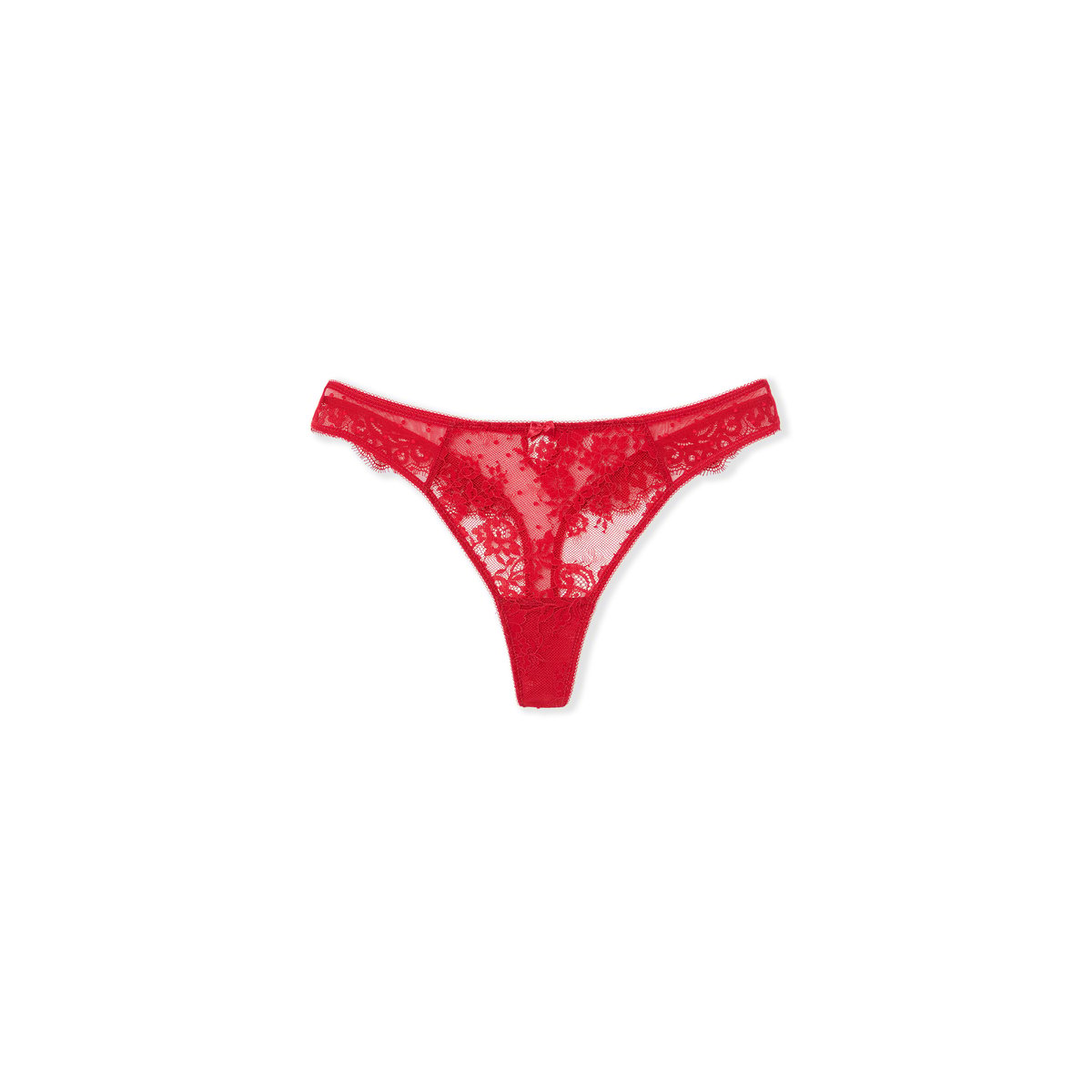 Tanga en dentelle INFINI rouge, ETAM