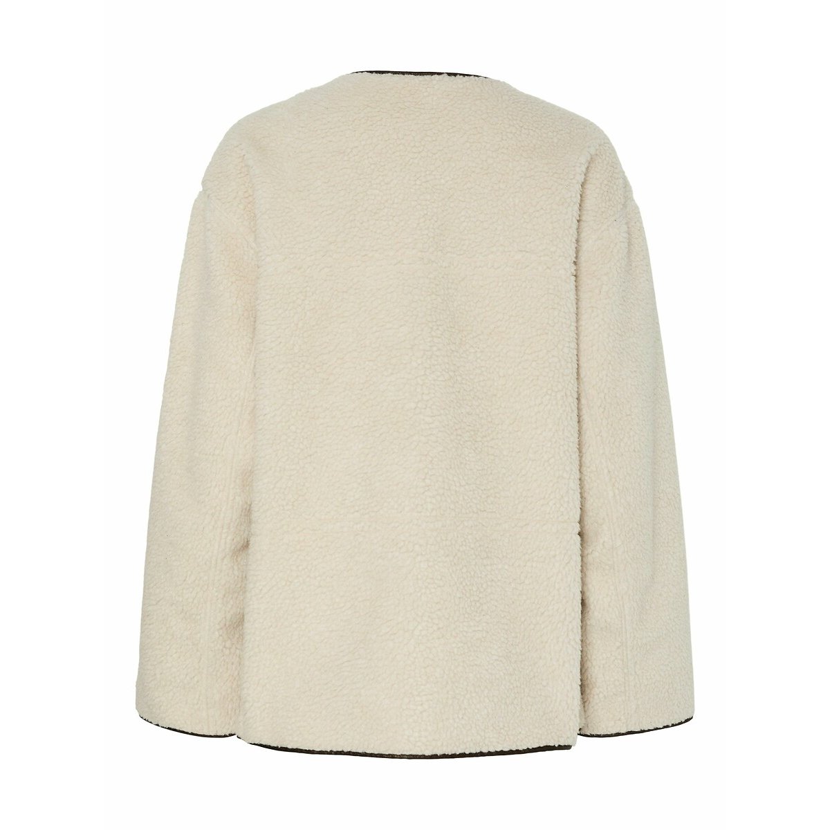 Casaco reversível, em sherpa cru, PIECES