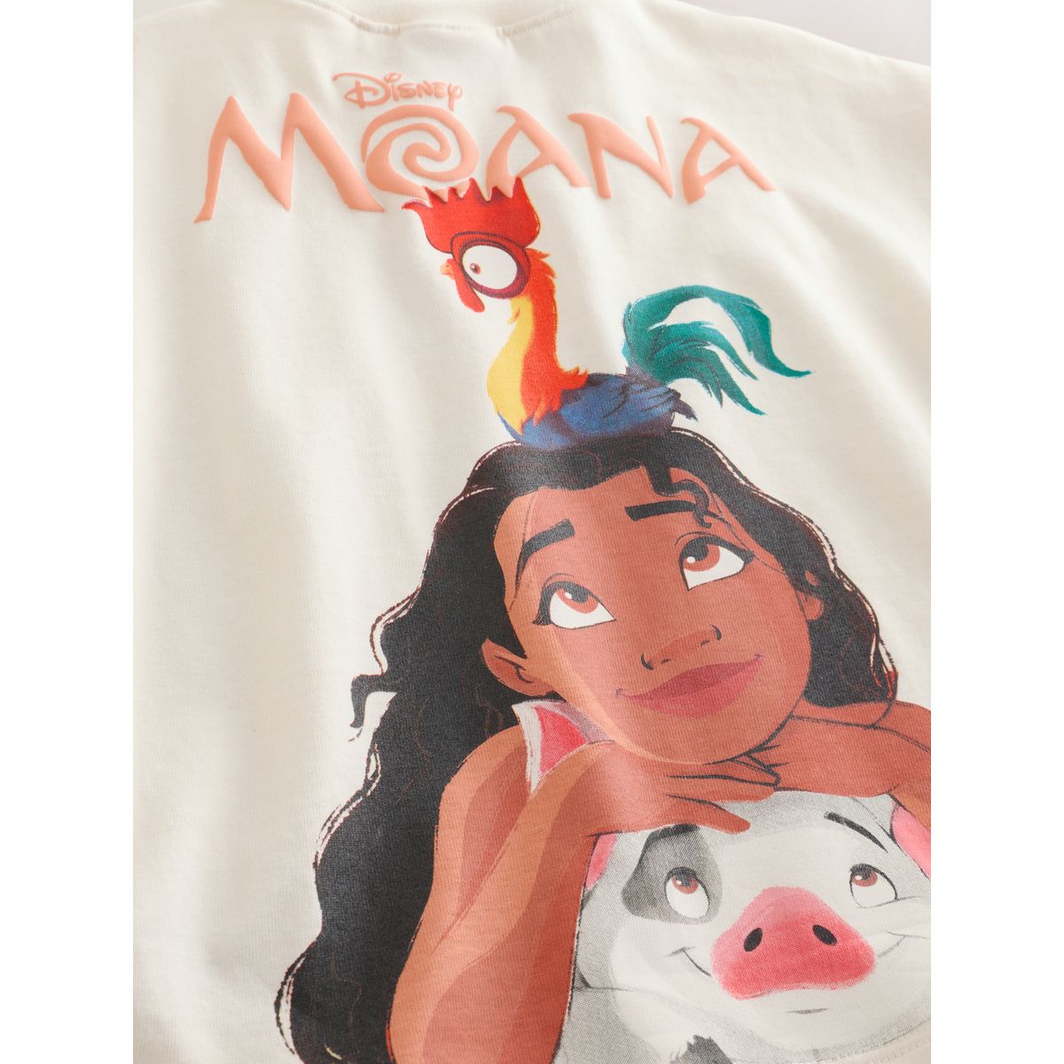 Haut à manches courtes et short disney moana corail/ecru, NEXT