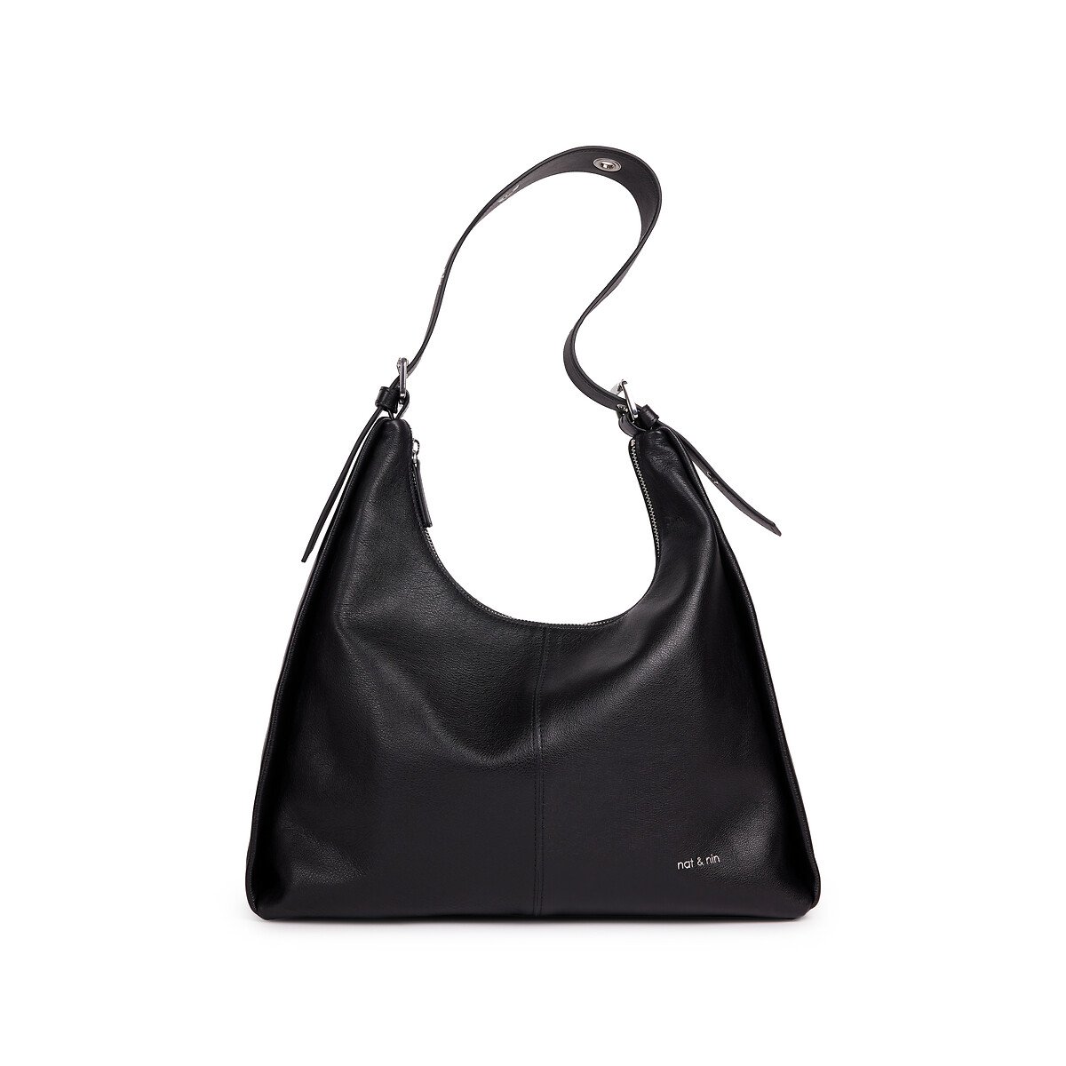 Sac à main en cuir TINA noir, NAT & NIN