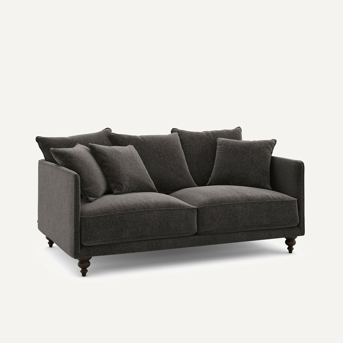Canapé compact velours chenille, Lazare basalte, AM.PM