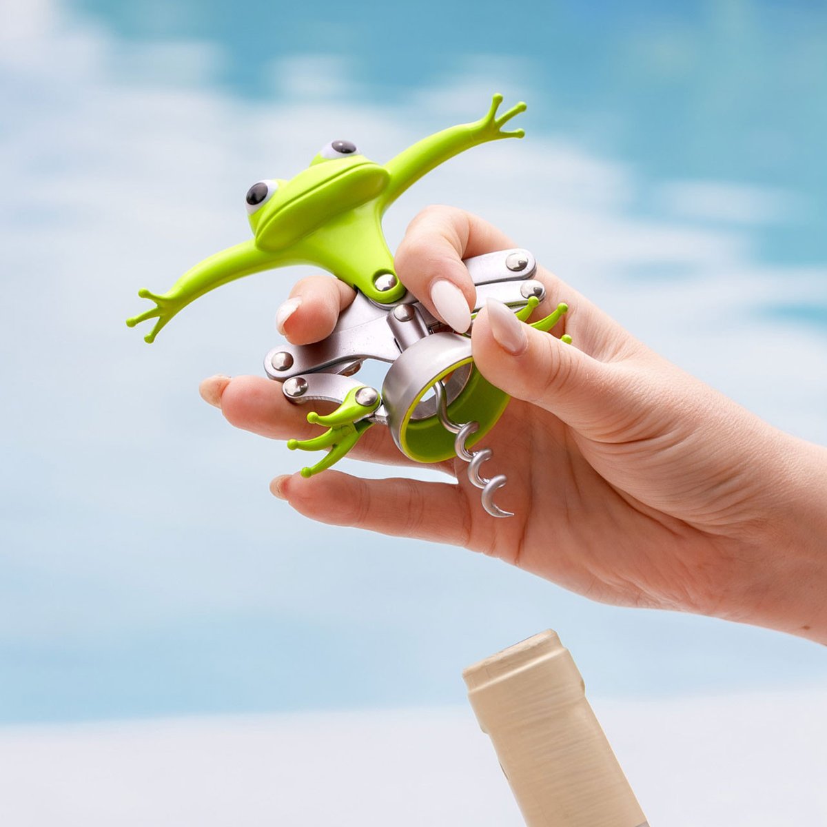 Tirebouchon articulé Frog me up vert, PYLONES