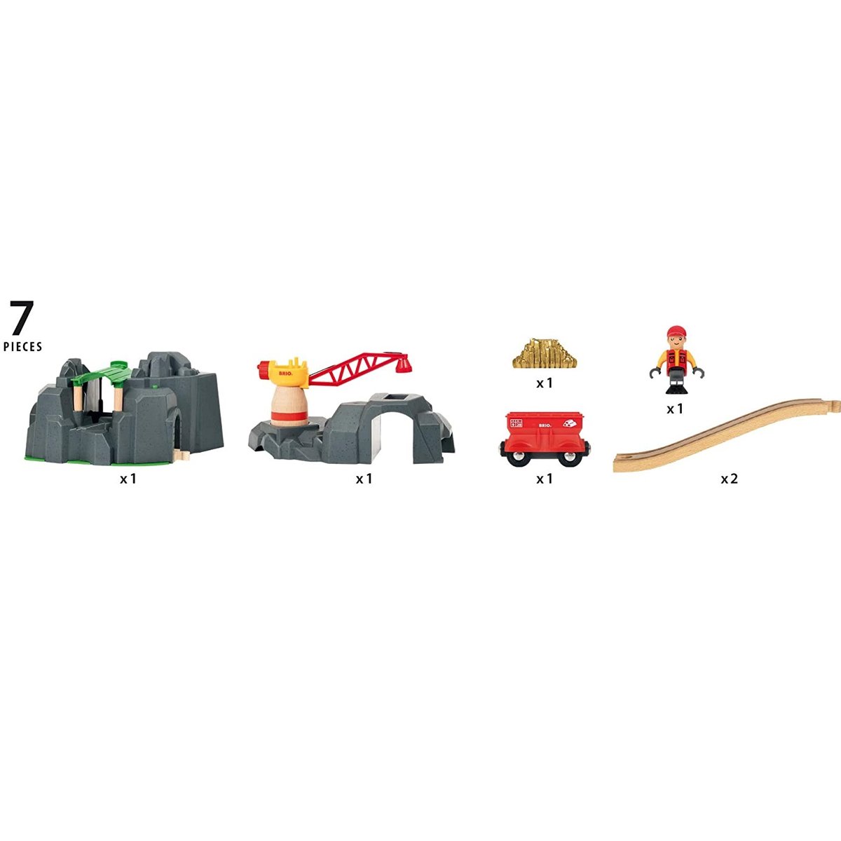 Plateforme grue et tunnels multifonctions gris, BRIO