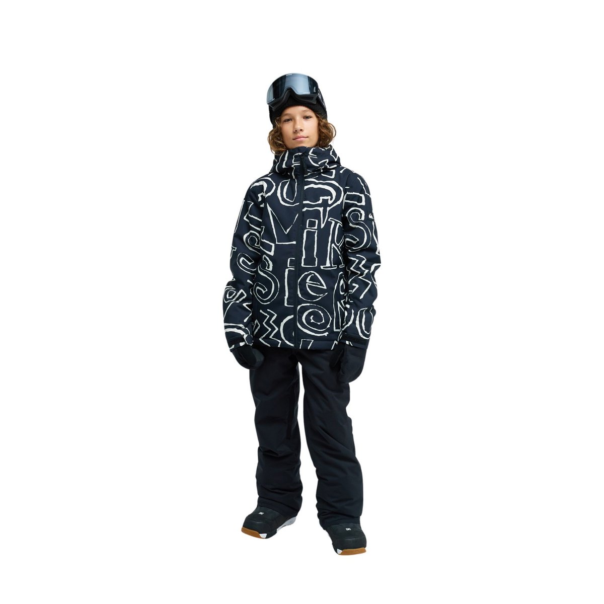 Veste de snow technique MISSION PRINTED 10K noir kids spiral print black, QUIKSILVER