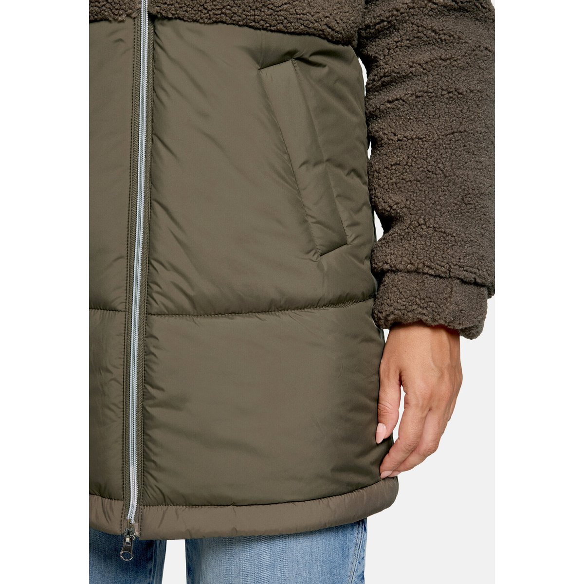 Veste douillette en peluche marron, CARTOON