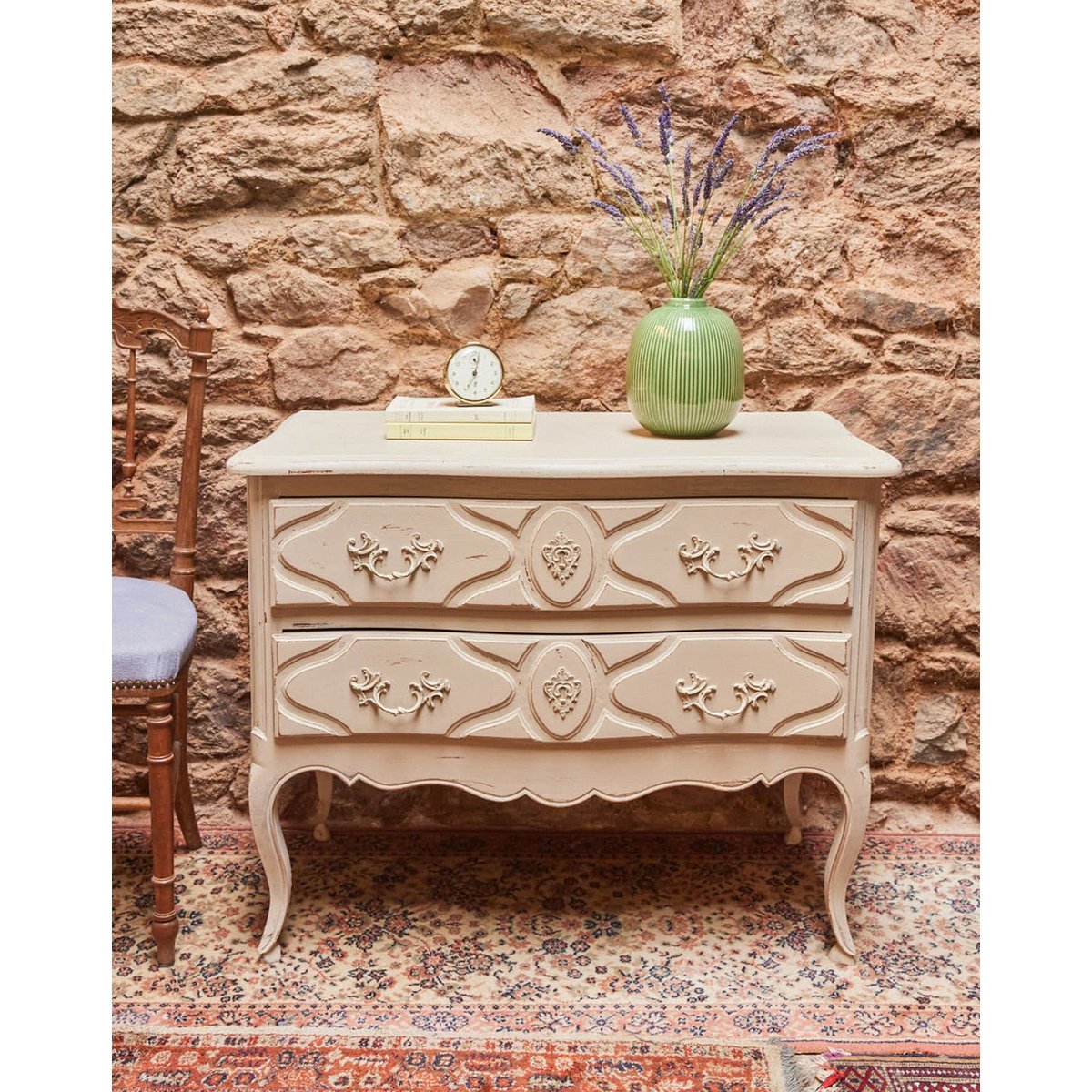Commode en bois Garance N°673 - Bon état blanc, DEBONGOUT