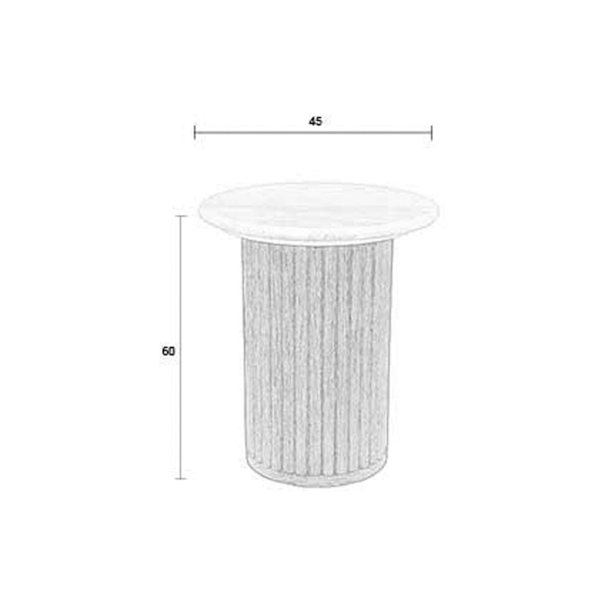 Table d'appoint ronde en bois ø35cm - Arda bois foncé, DUTCHBONE