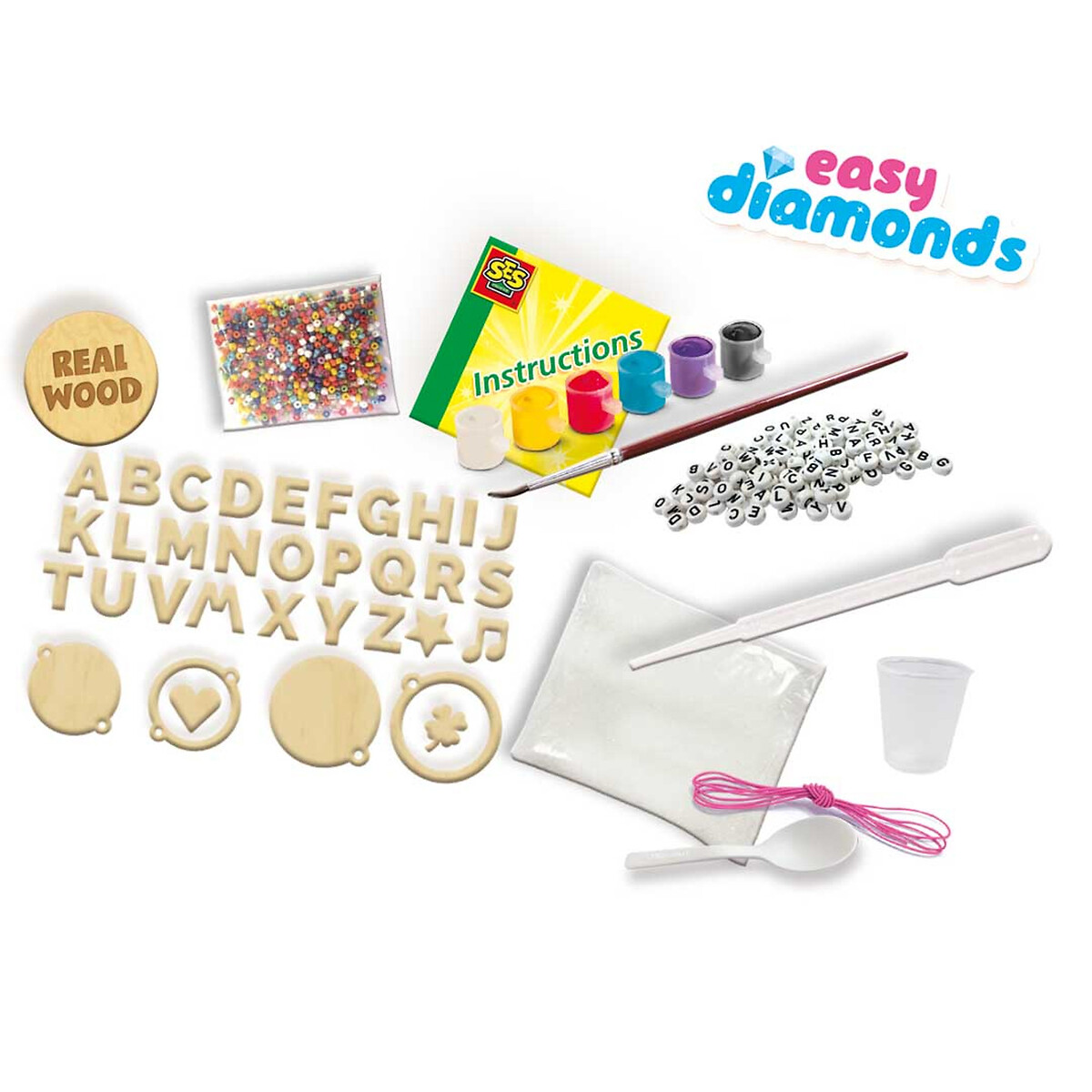 Brinquedo "Diamantes fáceis - Joalharia de letras", SES multicolor, SES