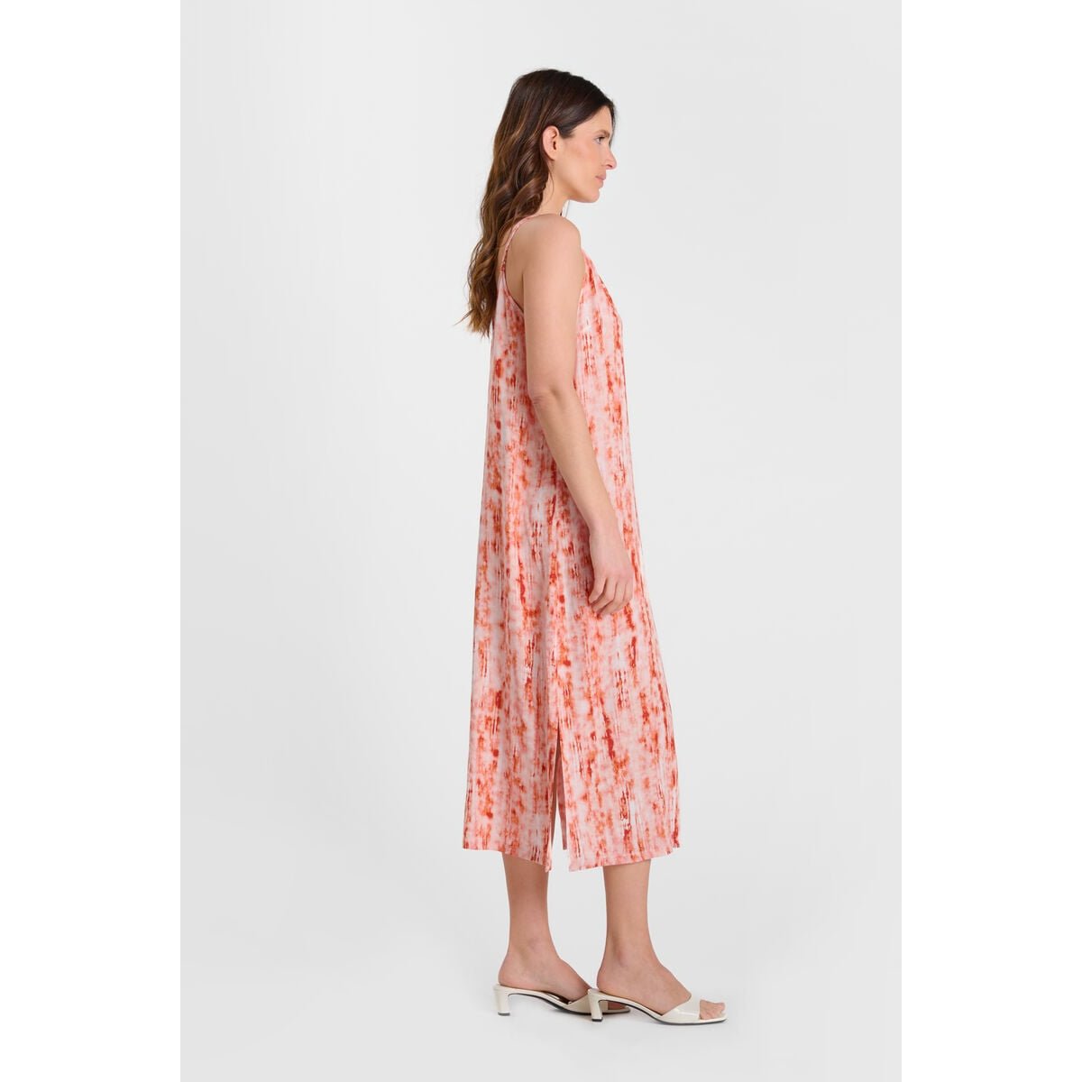 Robe longue droite MAENA flamingo, LE TEMPS DES CERISES