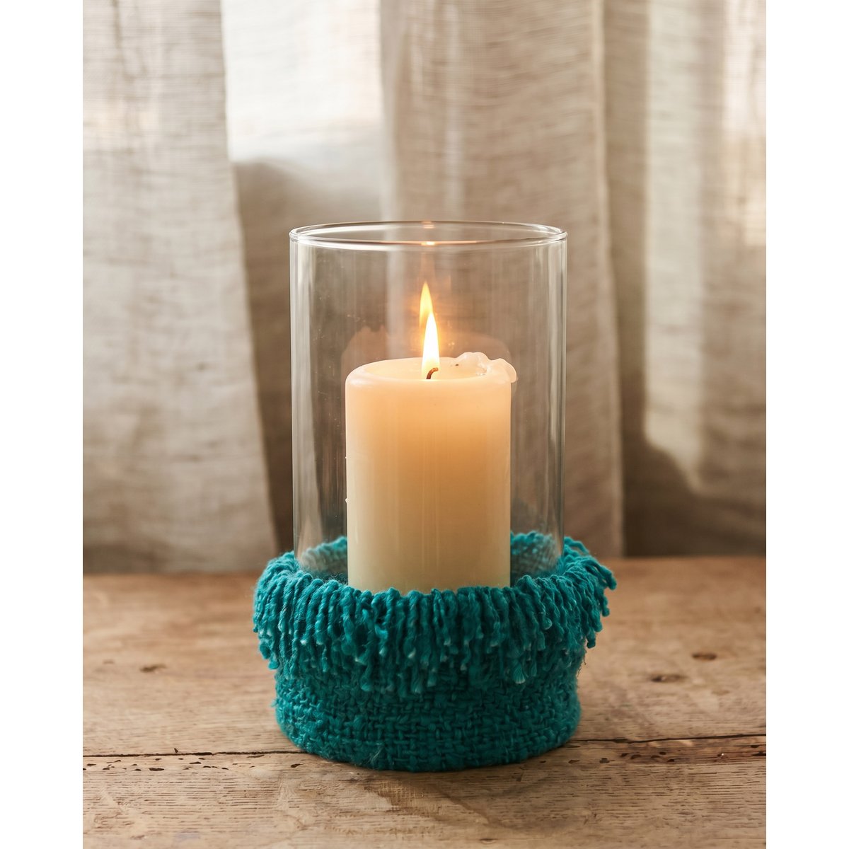 Bougeoir en coton OH MY GEE aqua, BAZAR BIZAR