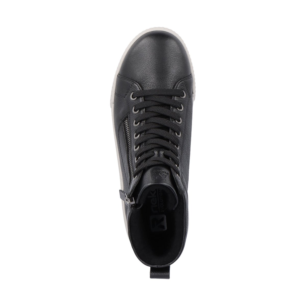 Basket Montante Cuir Revolution Columbo noir, RIEKER