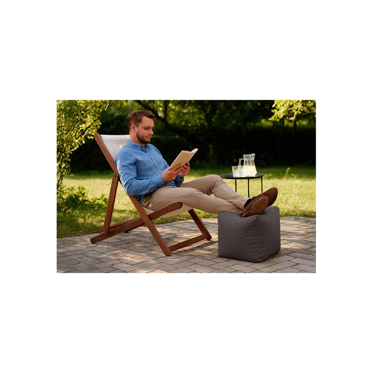 Pouf intérieur-extérieur PABLO ORIGINAL anthracite, JUMBO BAG