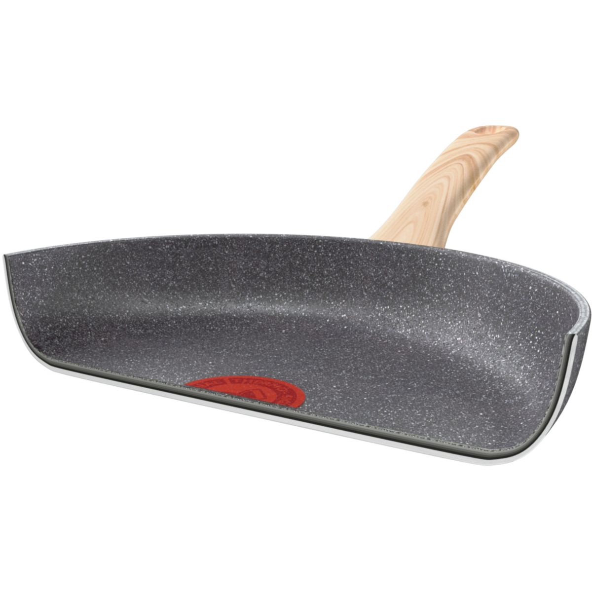 Poêle Natural Force 24 cm gris moucheté gris, TEFAL