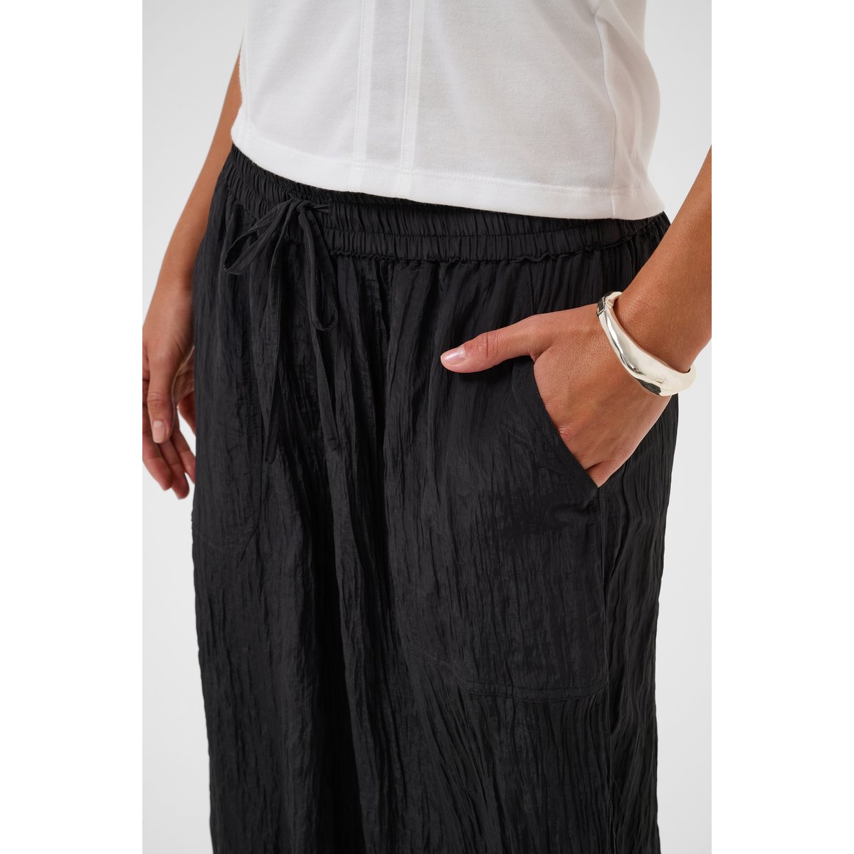 Pantalon casual noir, KAFFE